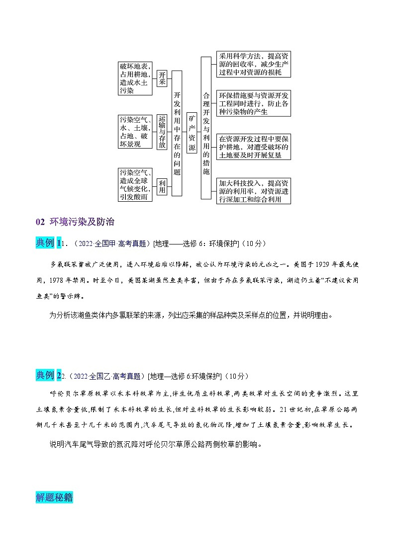 押全国卷44题 环境保护-备战高考地理临考题号押题（全国卷）03