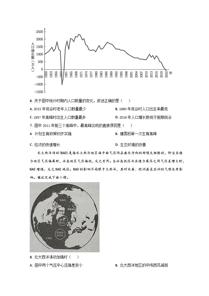 山东省聊城市2023届高三下学期第二次模拟考试地理试题第3页