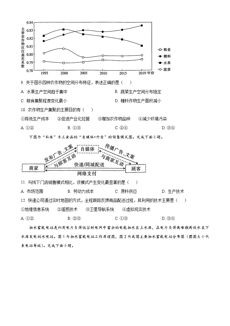 2023届浙江省强基联盟高三仿真模拟卷（二）地理试题  Word版无答案第3页
