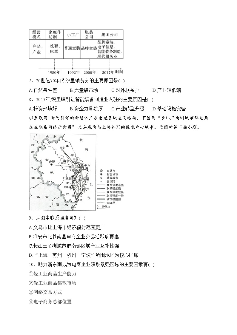 江苏省扬州市高邮市2022-2023学年高二下学期4月期中地理试卷（含答案）03