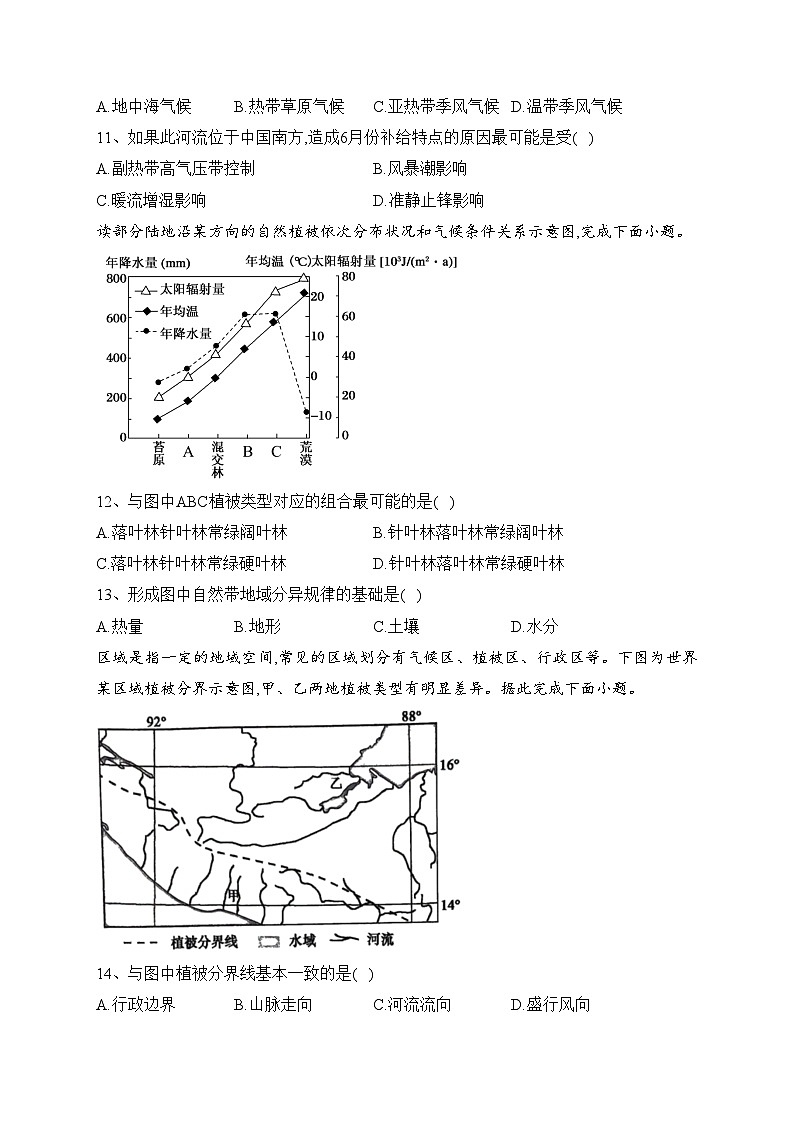 江苏省宿迁市泗阳县2022-2023学年高二下学期期中调研地理试卷（含答案）第3页