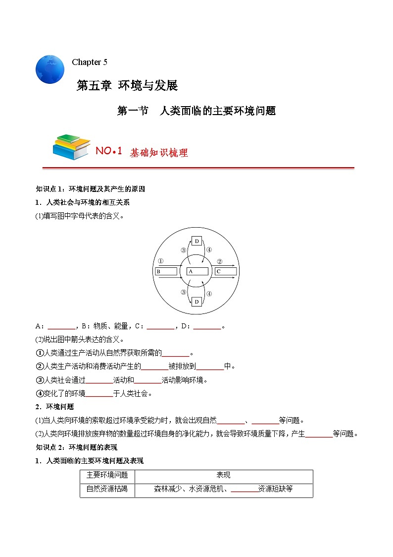 第五章 环境与发展——【期末复习】高中地理全册单元知识点梳理（人教版2019必修第二册）01