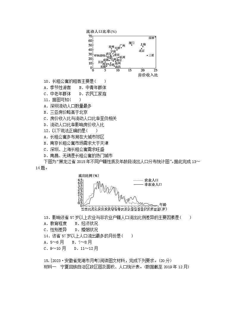 2024版新教材高考地理复习特训卷高频考点46人口迁移03
