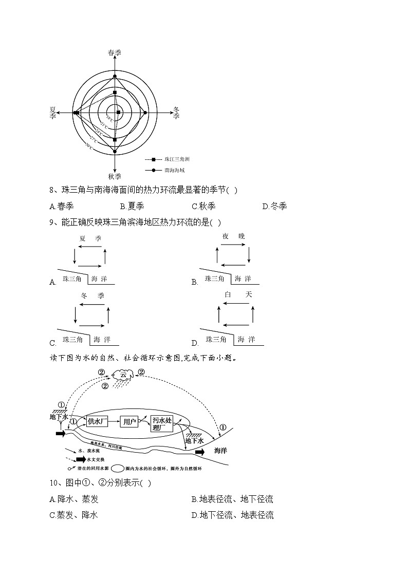 泗阳县实验高级中学2022-2023学年高一下学期第一次质量调研地理试卷(含答案)03
