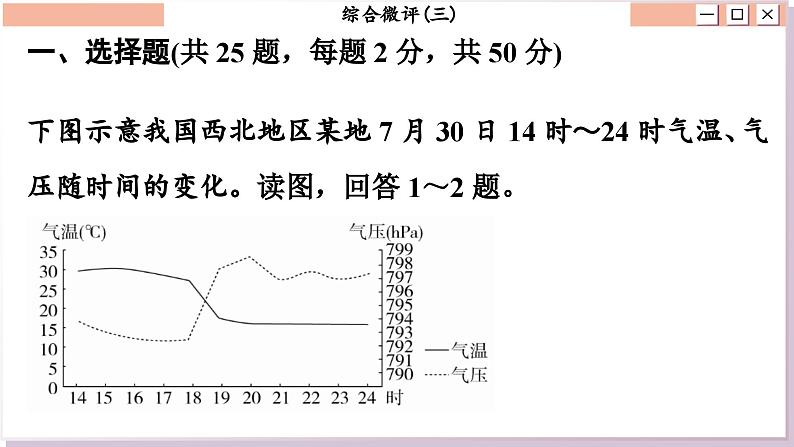 人教版地理选修1 第三章 大气的运动（综合测评课件PPT）02