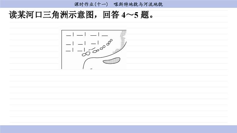 4.1.1 喀斯特地貌与河流地貌（同步练习课件）07
