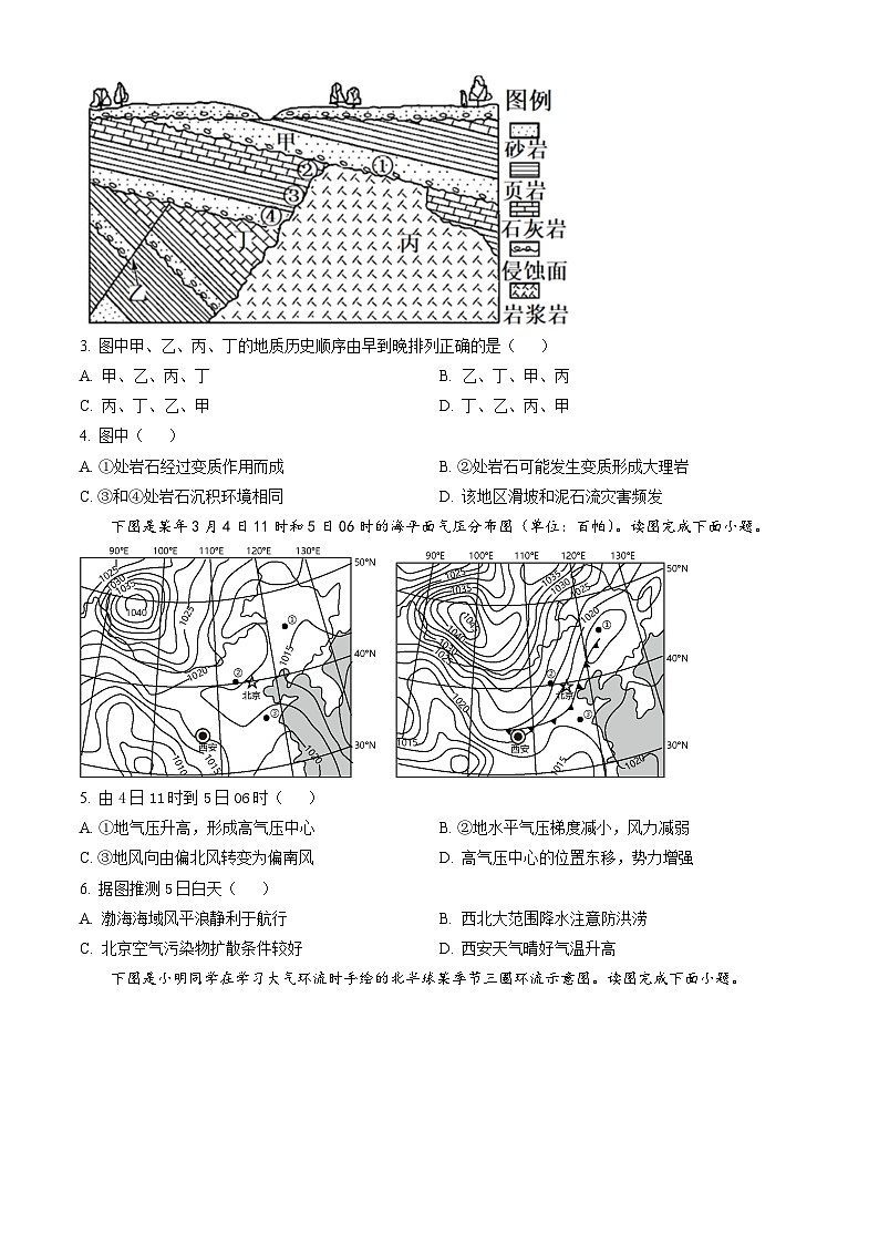 2023北京房山高二（上）期末地理（教师版）第2页