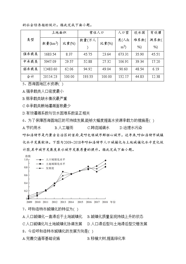 富县高级中学2021-2022学年高一下学期期末考试地理试卷(含答案)02