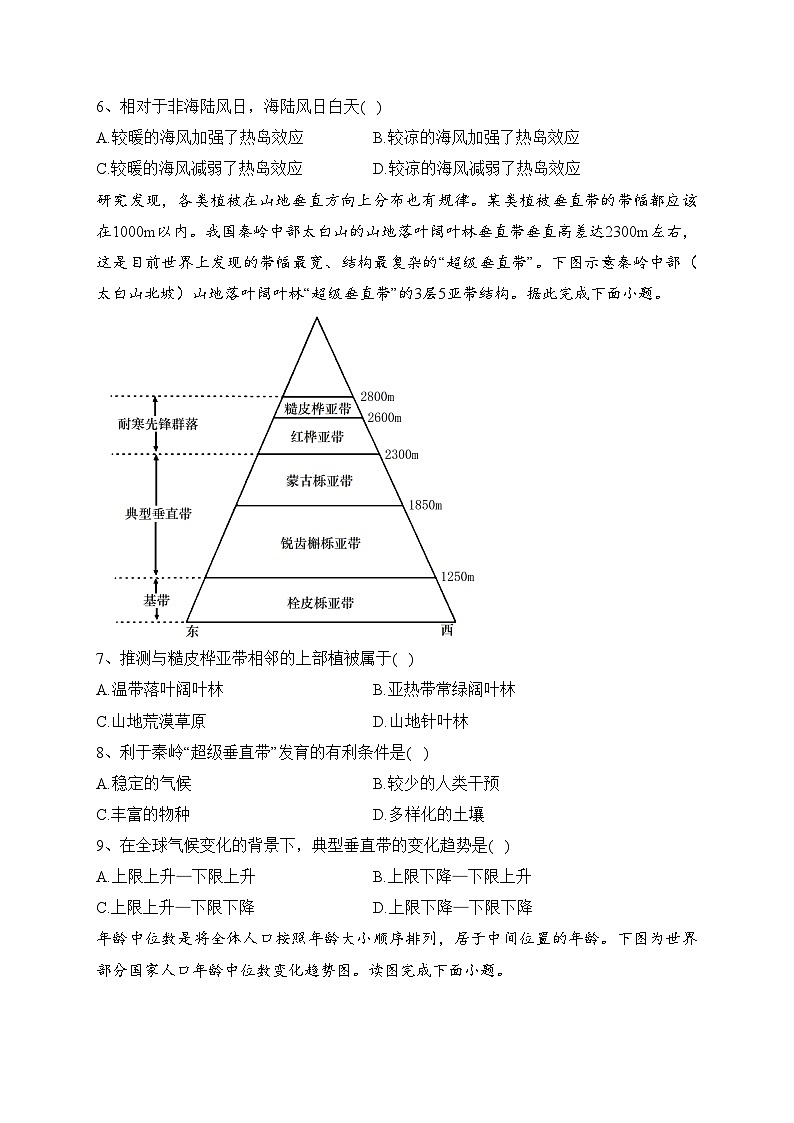 济宁市实验中学2022-2023学年高一下学期6月月考地理试卷(含答案)第3页