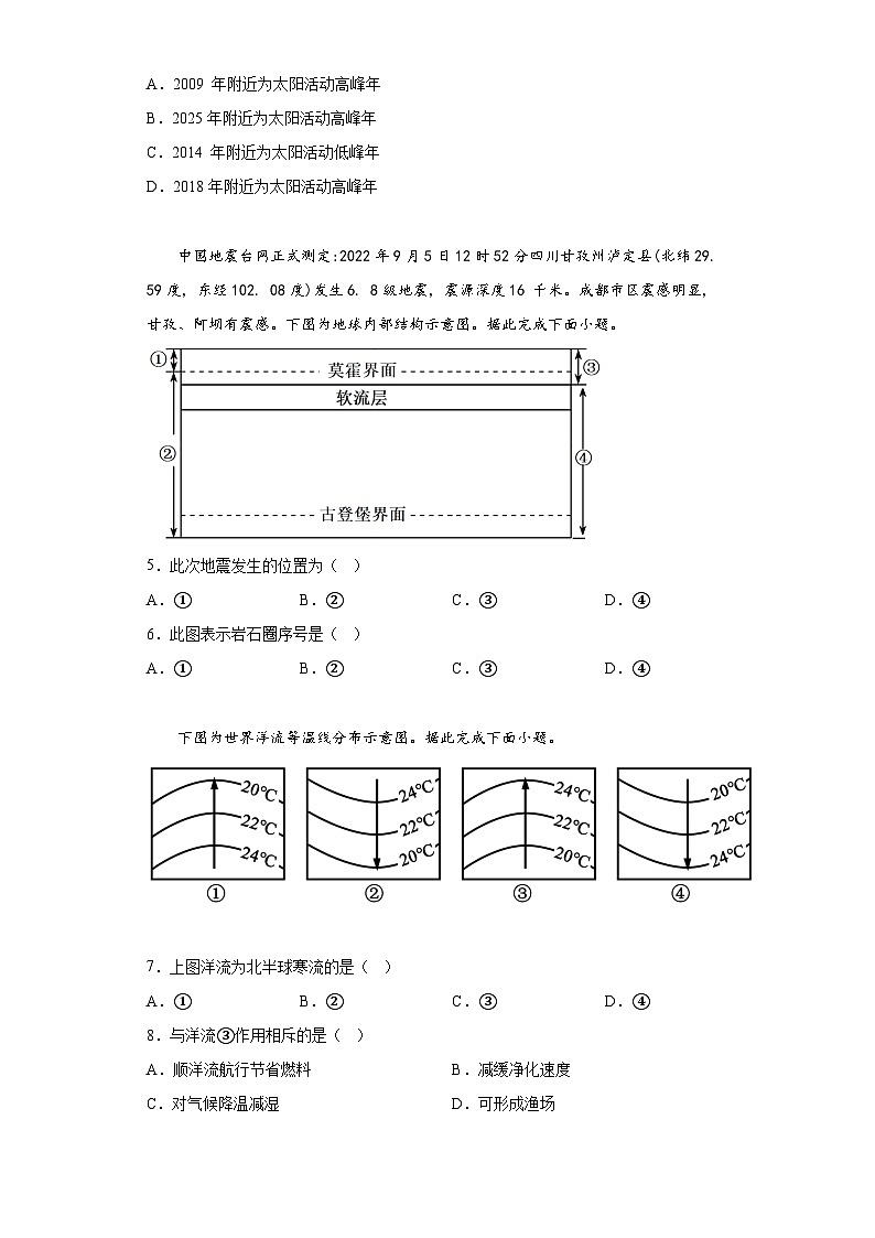 2023年湖北省普通高中学业水平合格性考试模拟（八）地理试题（含解析）02