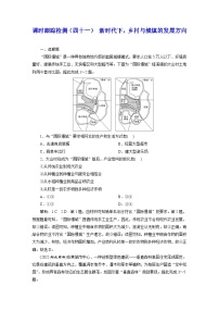 2024届高考地理一轮复习课时跟踪检测（四十一）新时代下，乡村与城镇的发展方向含答案