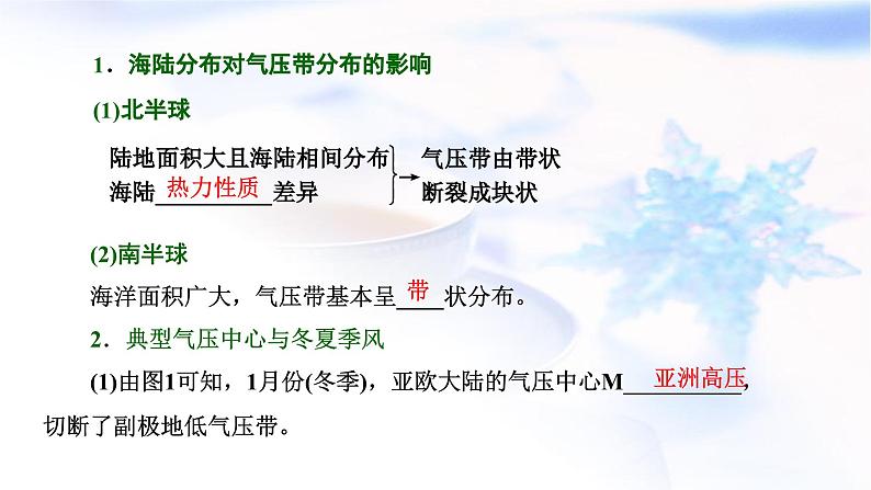 2024届高考地理一轮复习第四章大气的运动第二节气压带、风带及其对气候的影响教学课件第8页