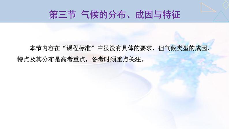 2024届高考地理一轮复习第四章大气的运动第三节气候的分布、成因与特征教学课件第1页