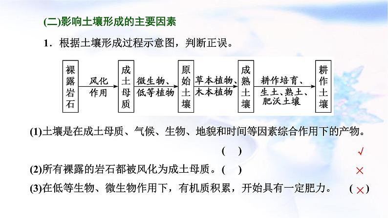 2024届高考地理一轮复习第七章植被、土壤与自然环境的整体性和差异性第一节植被和土壤教学课件07