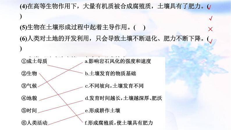 2024届高考地理一轮复习第七章植被、土壤与自然环境的整体性和差异性第一节植被和土壤教学课件08