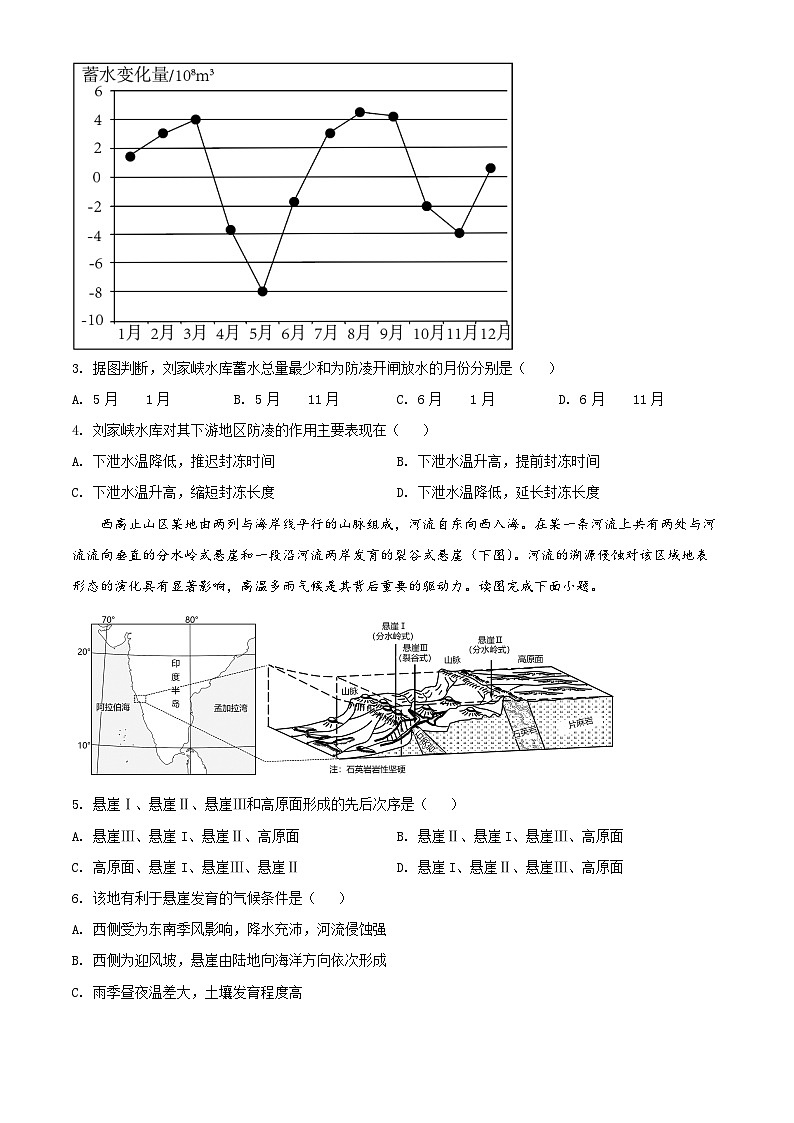 2022淮安高二下学期期末地理试题含解析02