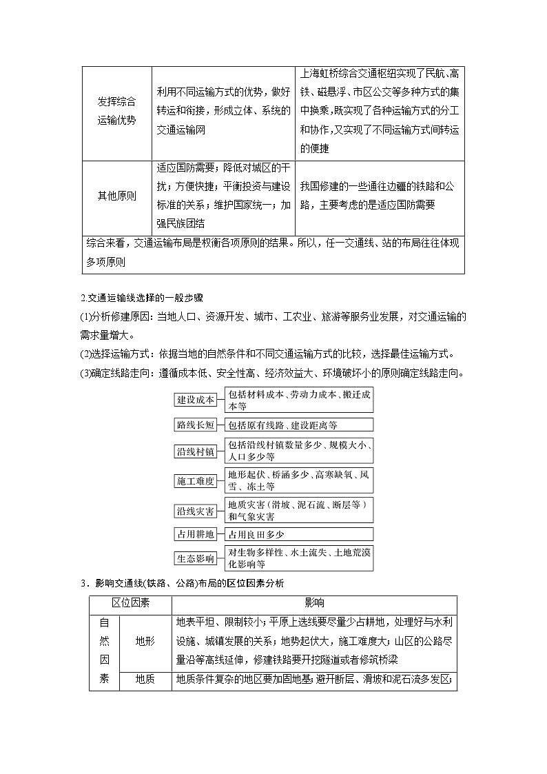 2023年高考地理一轮复习（新人教版） 第2部分 第4章 课时58 区域发展对交通运输布局的影响第3页
