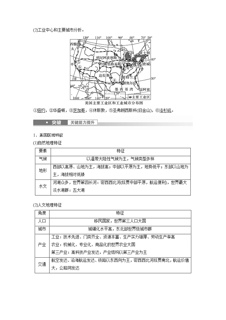 2023年高考地理一轮复习（新人教版） 第5部分 第1章 第2讲 课时90 美国 巴西第2页