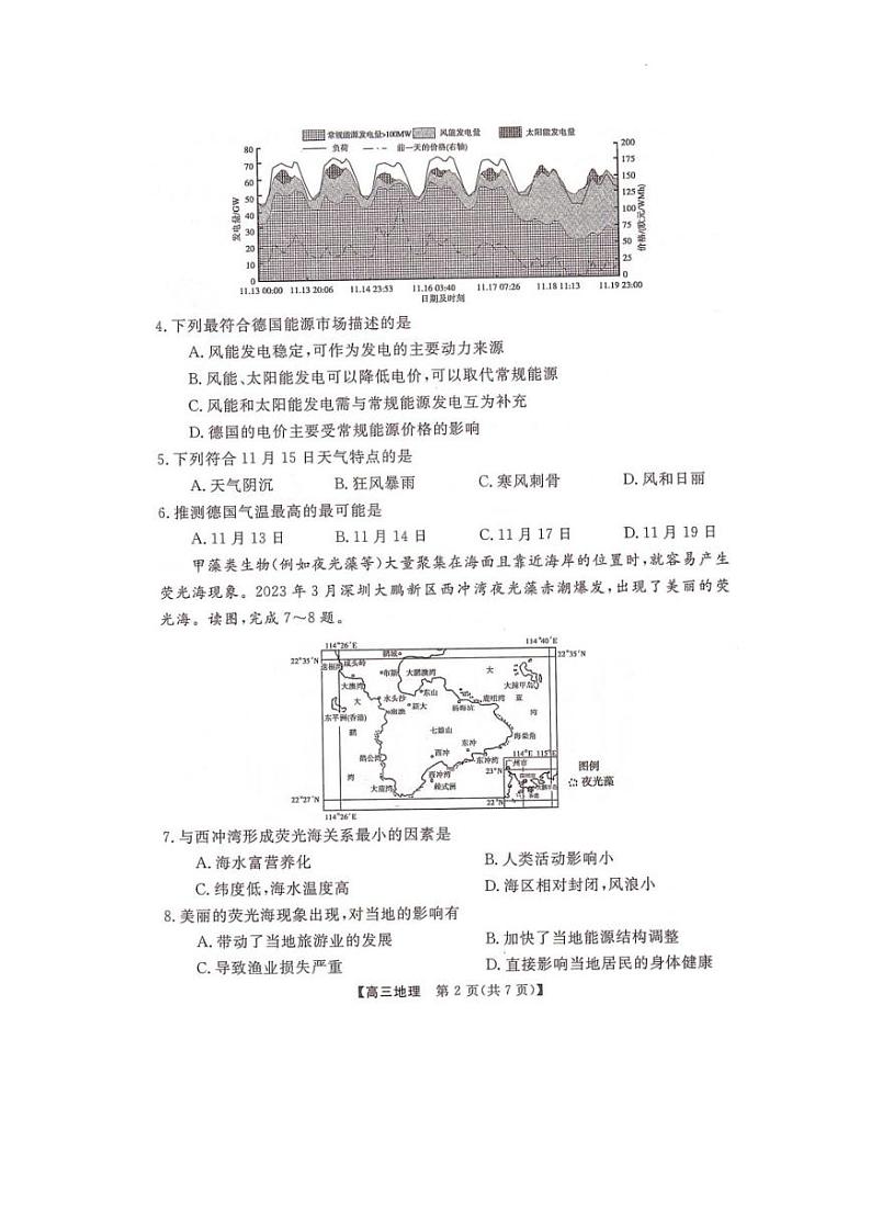 2023届湖南省部分名校高三下学期5月冲刺压轴大联考地理试题第2页