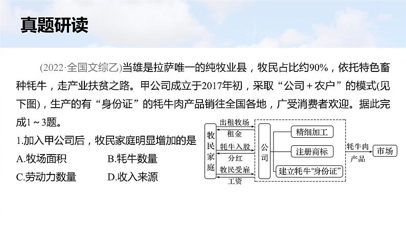 新高考版高考地理二轮复习（新高考版） 第1部分 专题突破 专题8 考点1　农业区位因素课件PPT08