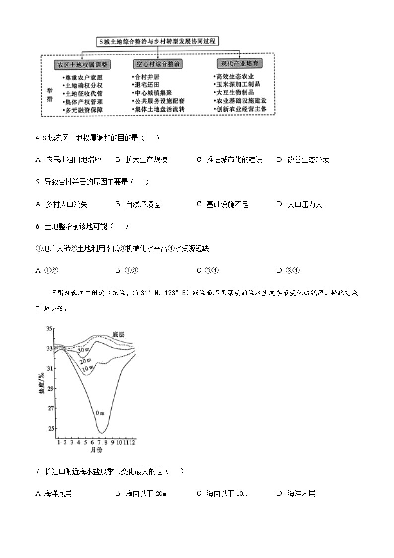 2022-2023学年湖北省武汉二中等校高三下学期5月适应性考试地理试题含解析第2页