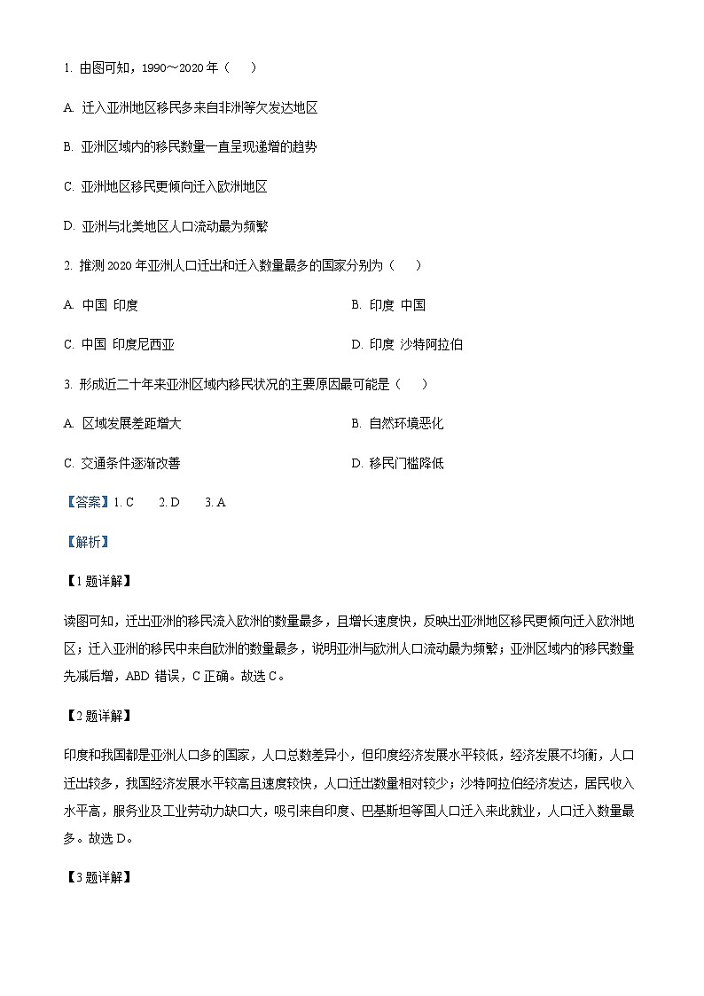 2022-2023学年河北省沧州市沧县中学高考模拟预测地理试题含解析02