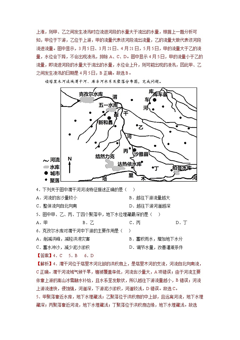 微专题10 水文特征-备战2022年高考地理重难点易错点微专题突破（解析版）第3页