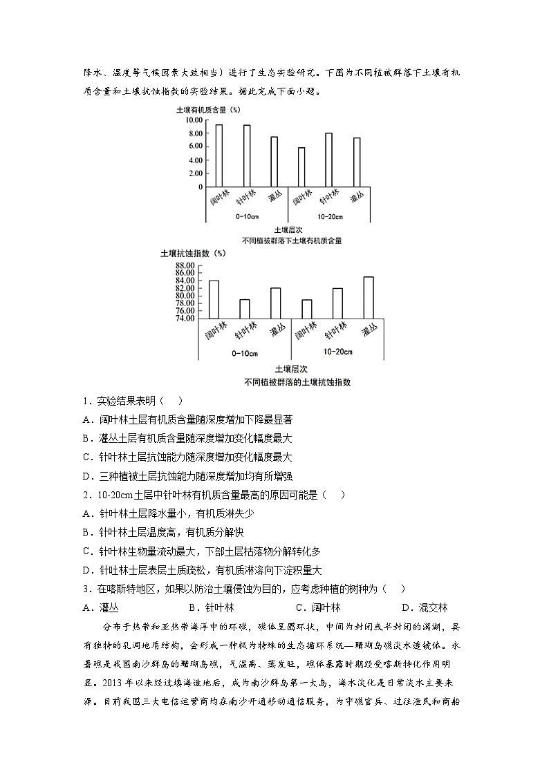 微专题17 喀斯特地貌-备战2022年高考地理重难点易错点微专题突破（原卷版）02