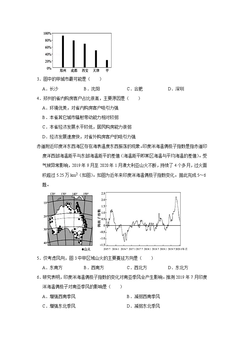 2021年山东省德州市高考地理一模试卷02