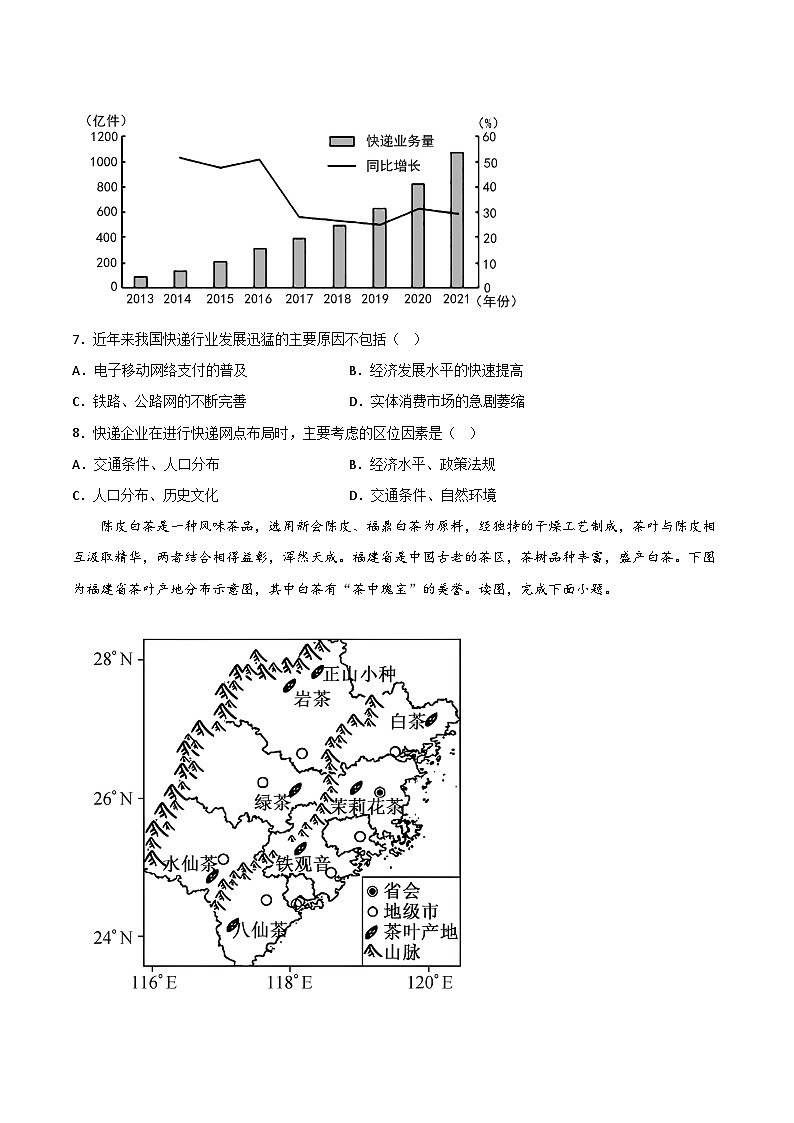2022-2023学年高一下学期期末考前必刷卷：地理01卷（人教版必修第二册）（考试版）A4第3页