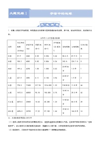 （新高考）高考地理二轮复习大题优练1 宇宙中的地球（含解析）