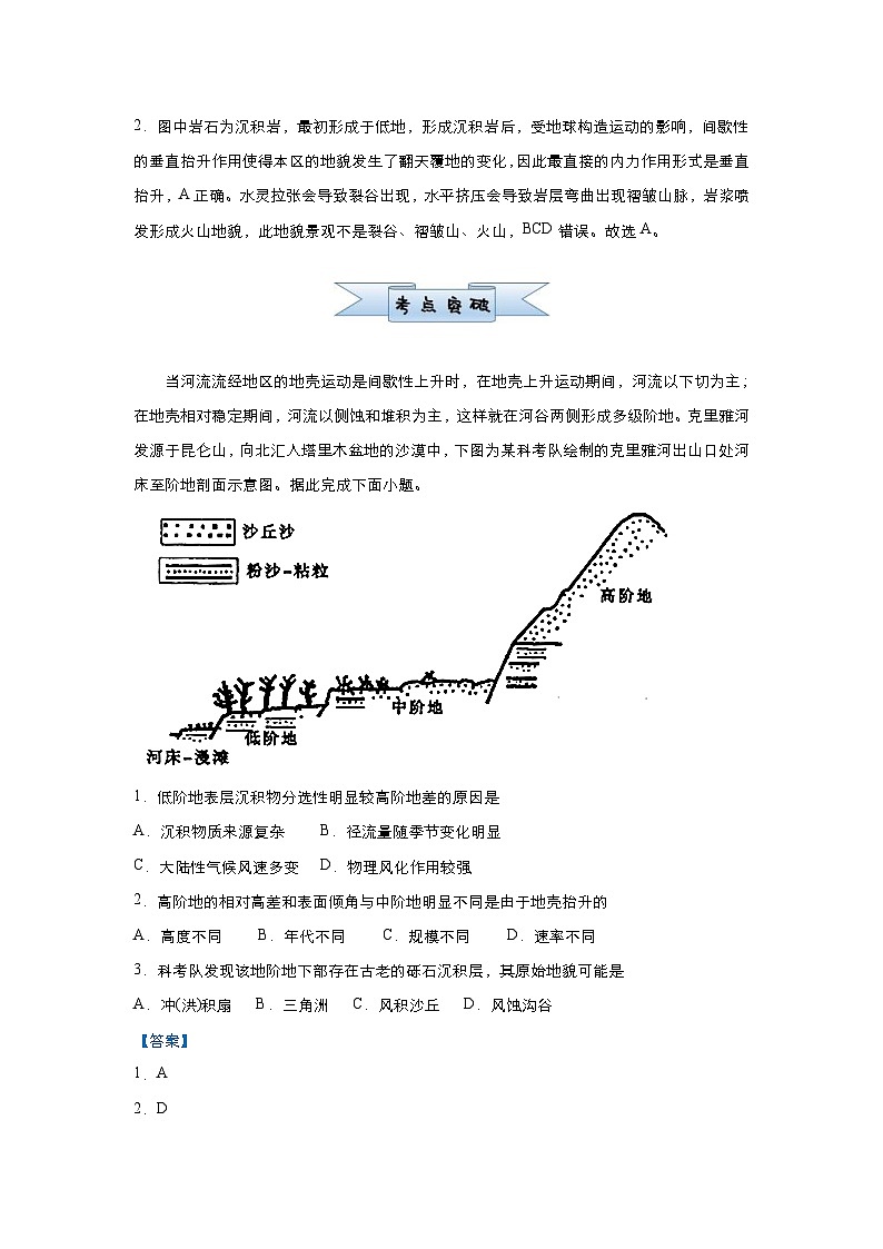 （新高考）高考地理二轮复习小题必练8 常见地貌类型（含解析）第2页