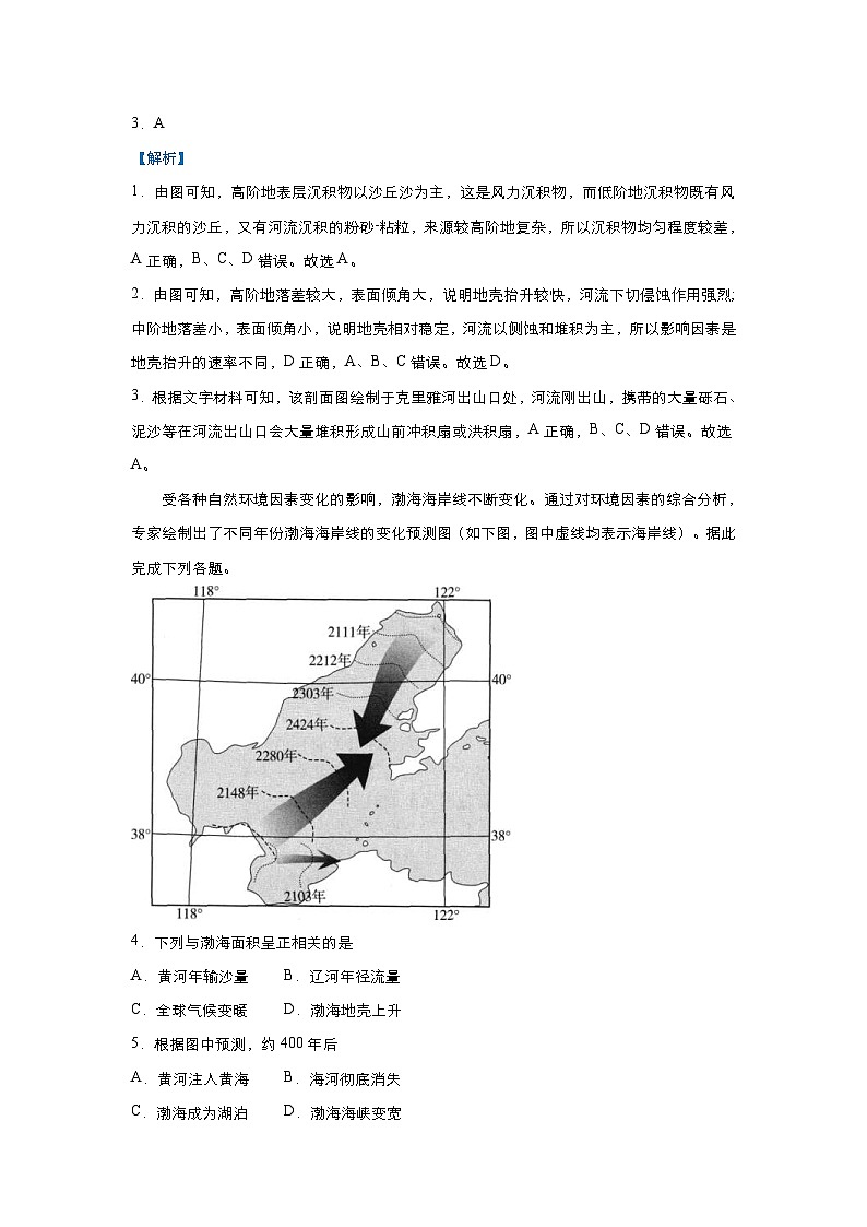（新高考）高考地理二轮复习小题必练8 常见地貌类型（含解析）第3页