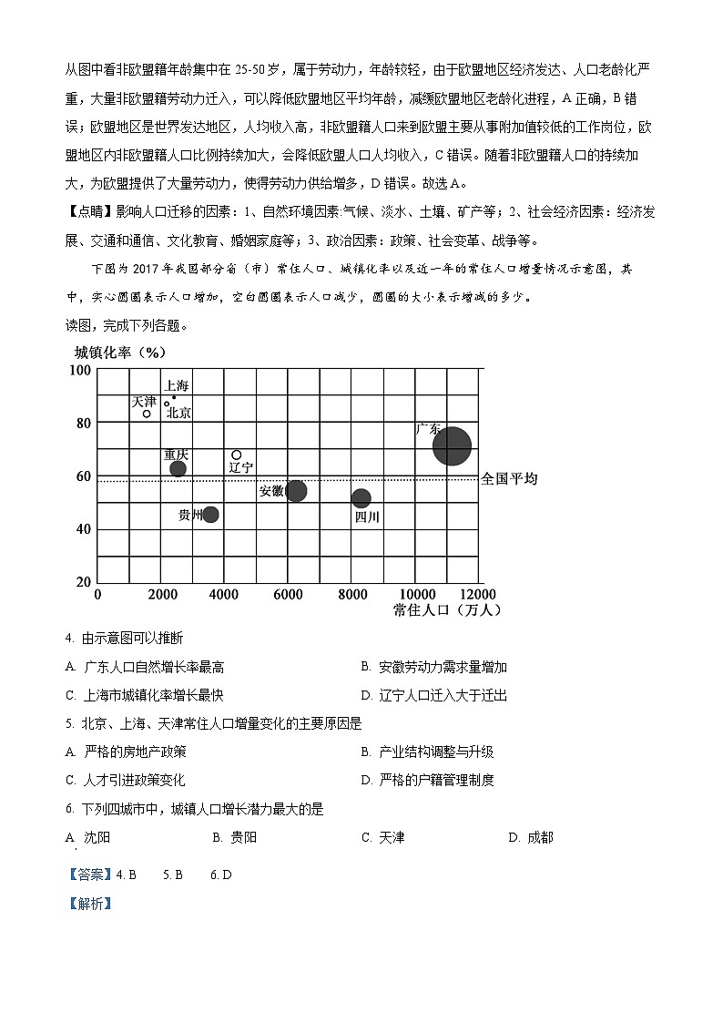 四川省射洪中学2022-2023学年高一地理下学期5月月考试题（Word版附解析）02