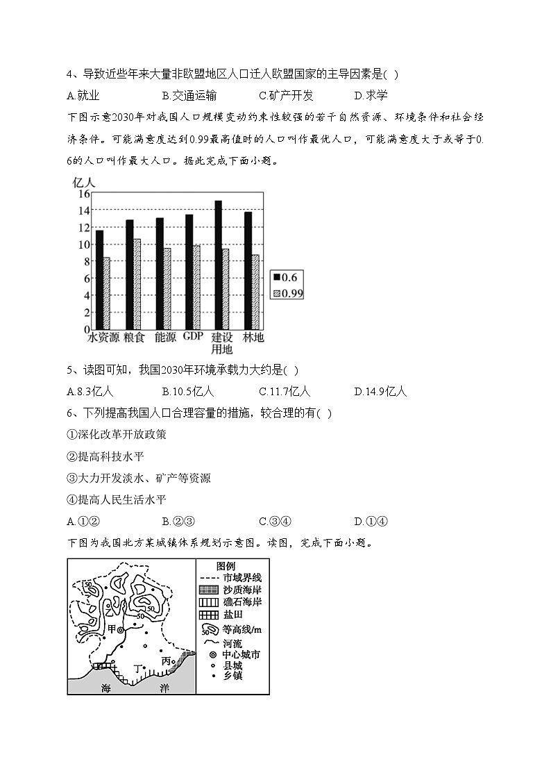 陕西省渭南市白水县部分学校2021-2022学年高一下学期期末质量检测地理试卷（含答案）02