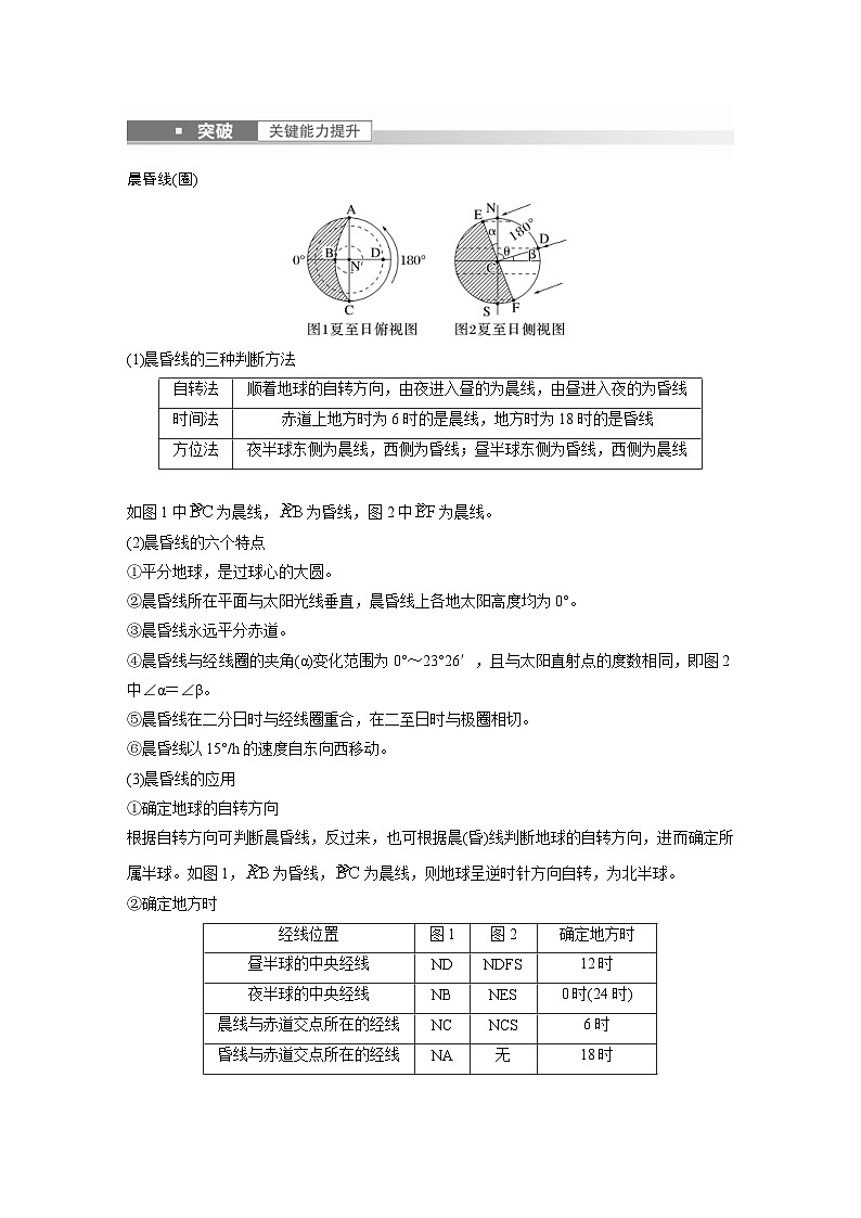 2023年高考地理一轮复习（新人教版） 第1部分 第2章 第3讲 课时10　昼夜交替　沿地表水平运动物体的运动方向的偏转 (含详解) 试卷03