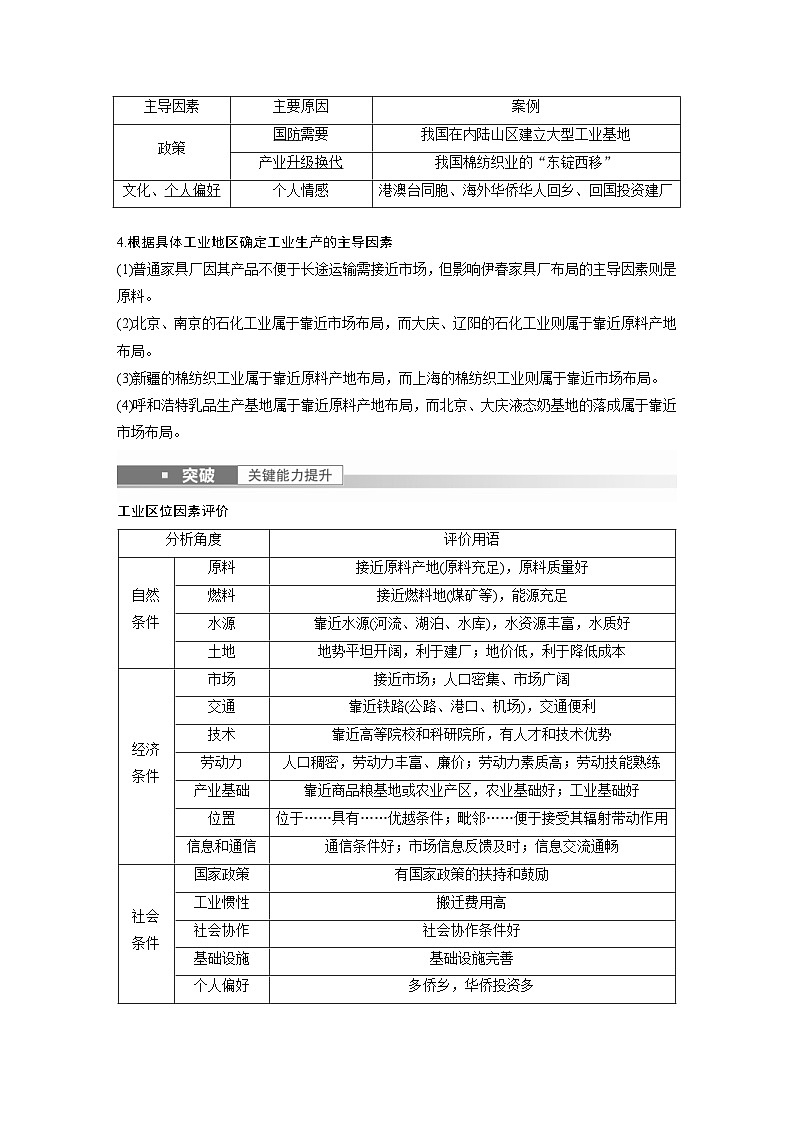 2023年高考地理一轮复习（新人教版） 第2部分 第3章 第2讲 课时54　工业区位因素 (含详解)第3页