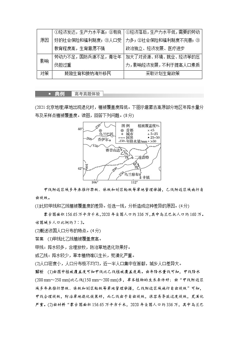 2023年高考地理一轮复习（新人教版） 第2部分 第1章 课时46　人口分布 (含详解)第3页