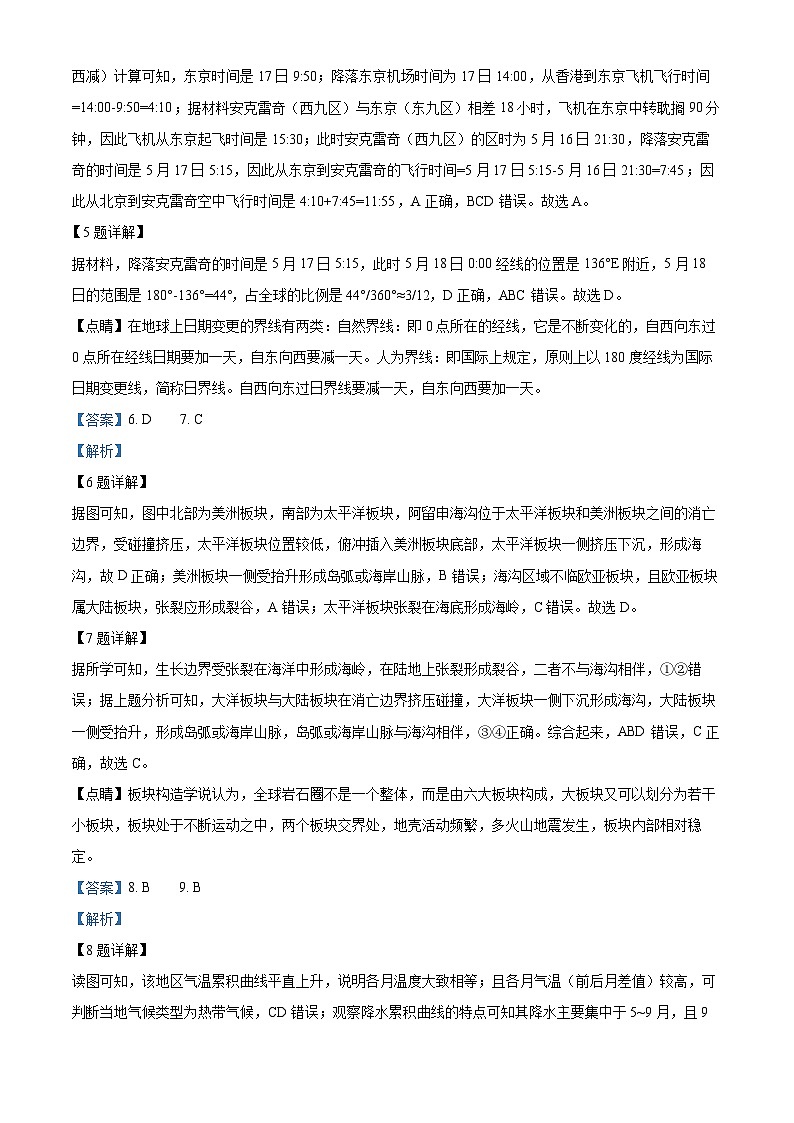 2024届成都七中高二下学期零诊模拟考试地理含解析02