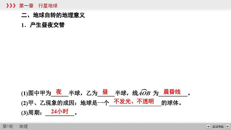 (新高考)高考地理一轮复习讲练课件第1章 第3讲 地球的自转及其地理意义 (含答案)第7页