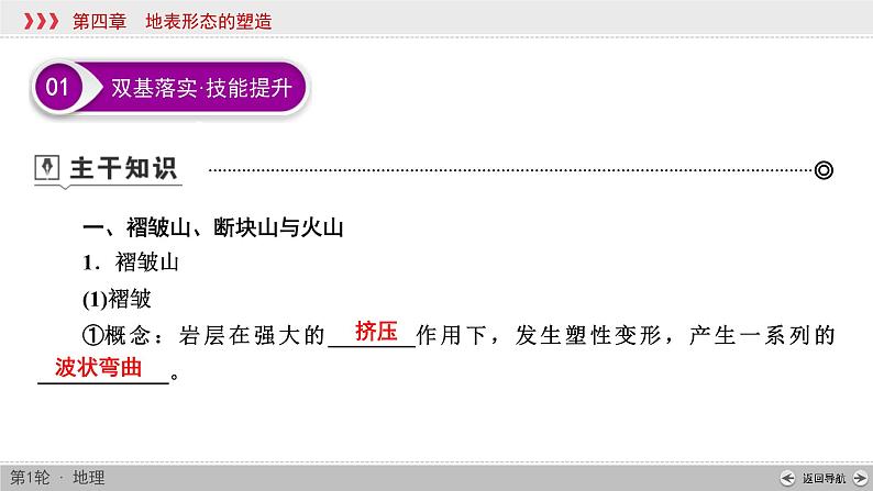 (新高考)高考地理一轮复习讲练课件第4章 第2讲 山地的形成 (含答案)03