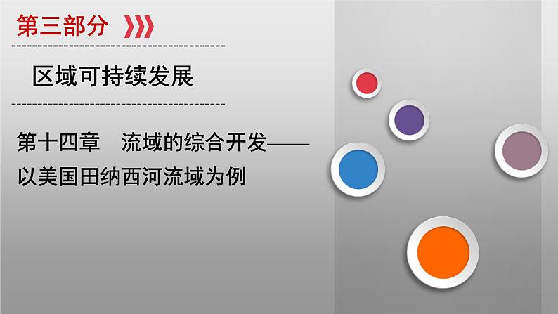 (新高考)高考地理一轮复习讲练课件第14章 流域的综合开发——以美国田纳西河流域为例 (含答案)第1页