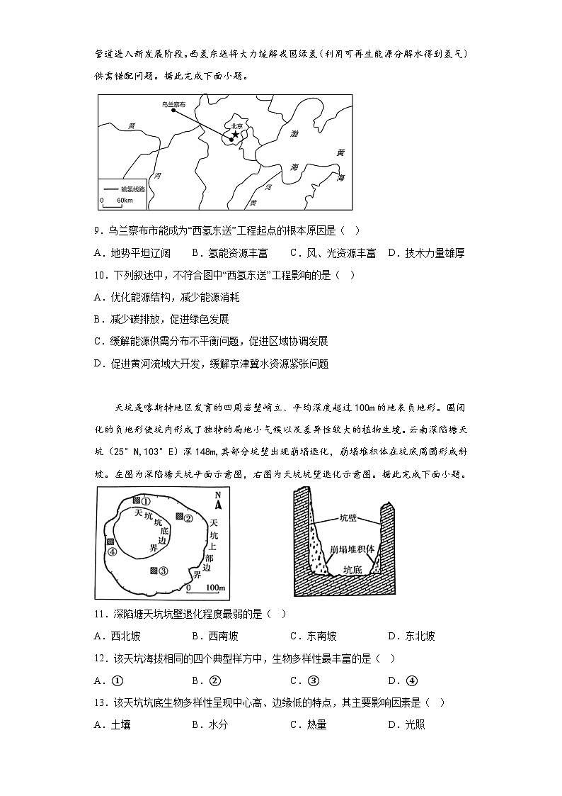 2023届福建省厦门双十中学高考三模地理试题（含解析）03