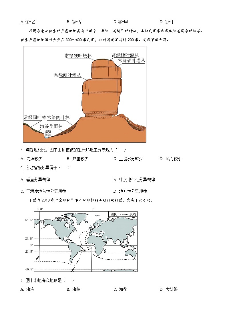 浙江省温州新力量联盟2022-2023学年高二下学期期末地理试题无答案第2页