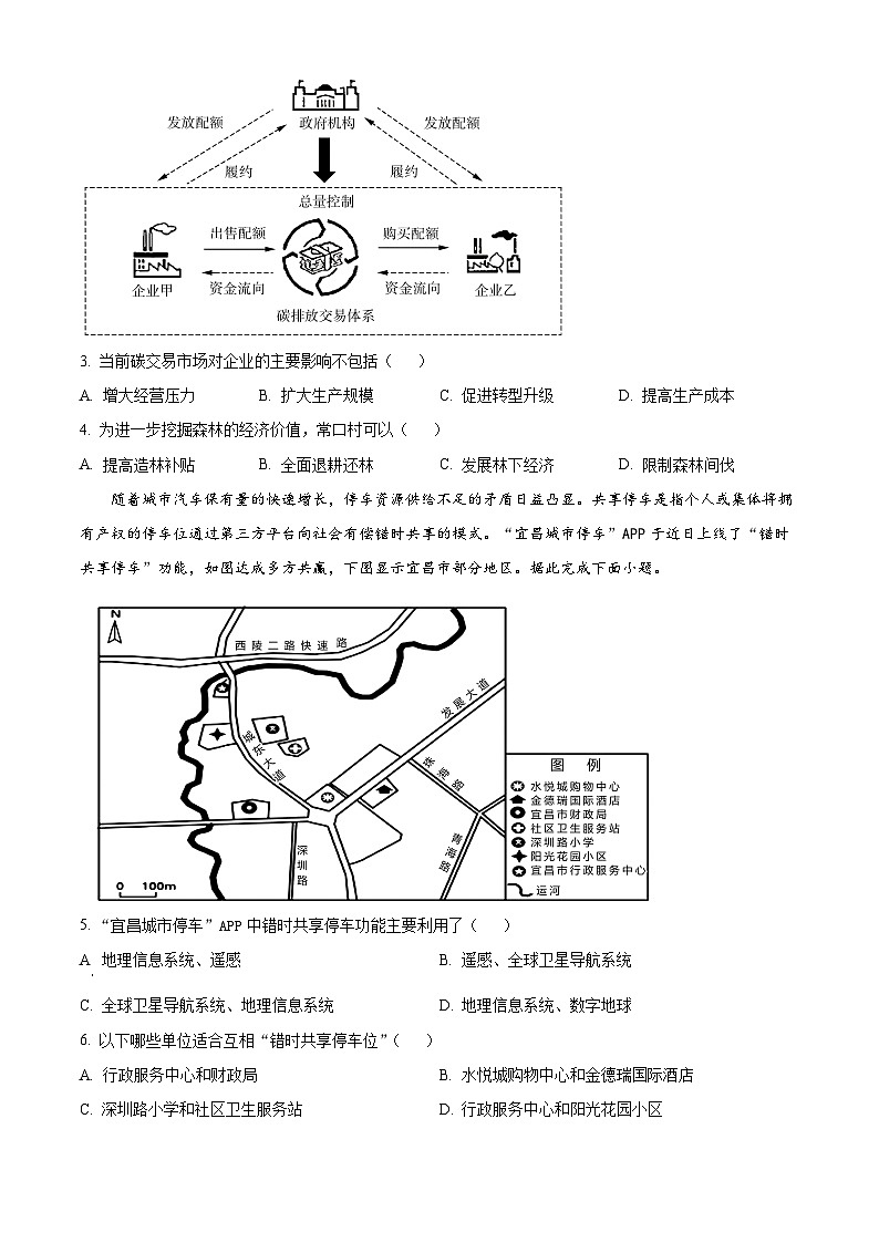 2023温州十校联合体高二下学期期末联考地理试题含解析02