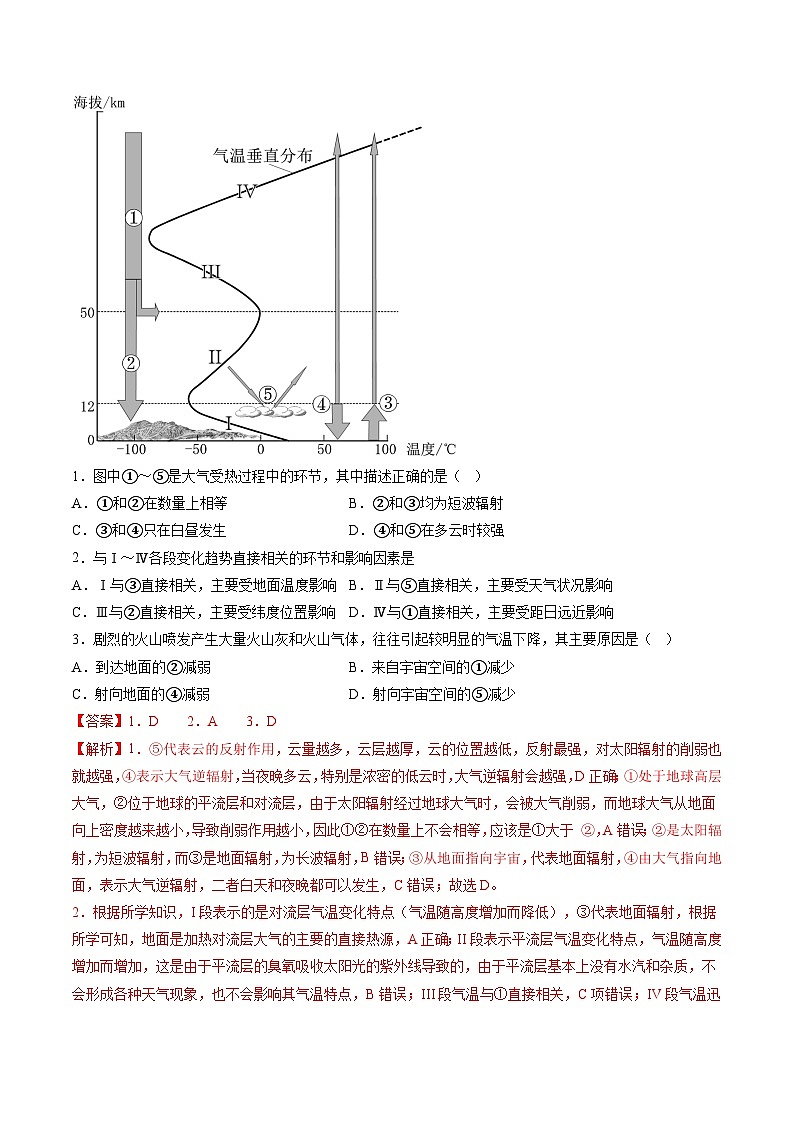 第07讲 大气受热过程和大气运动-【暑假自学课】2023年新高一地理暑假精品课（人教版2019必修第一册）解析版第2页