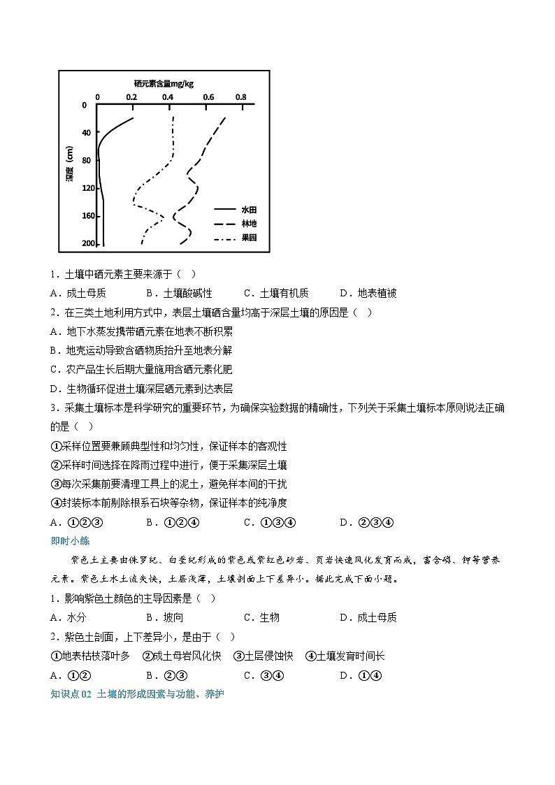 第14讲 土壤-【暑假自学课】2023年新高一地理暑假精品课（人教版2019必修第一册）原卷版第2页