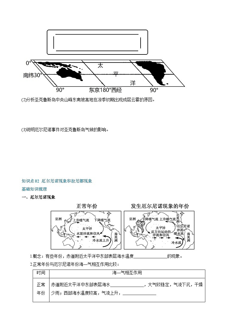 【暑假提升】人教版2019地理高一（升高二）暑假预习-（选修1）第11讲 海—气相互作用  讲学案03