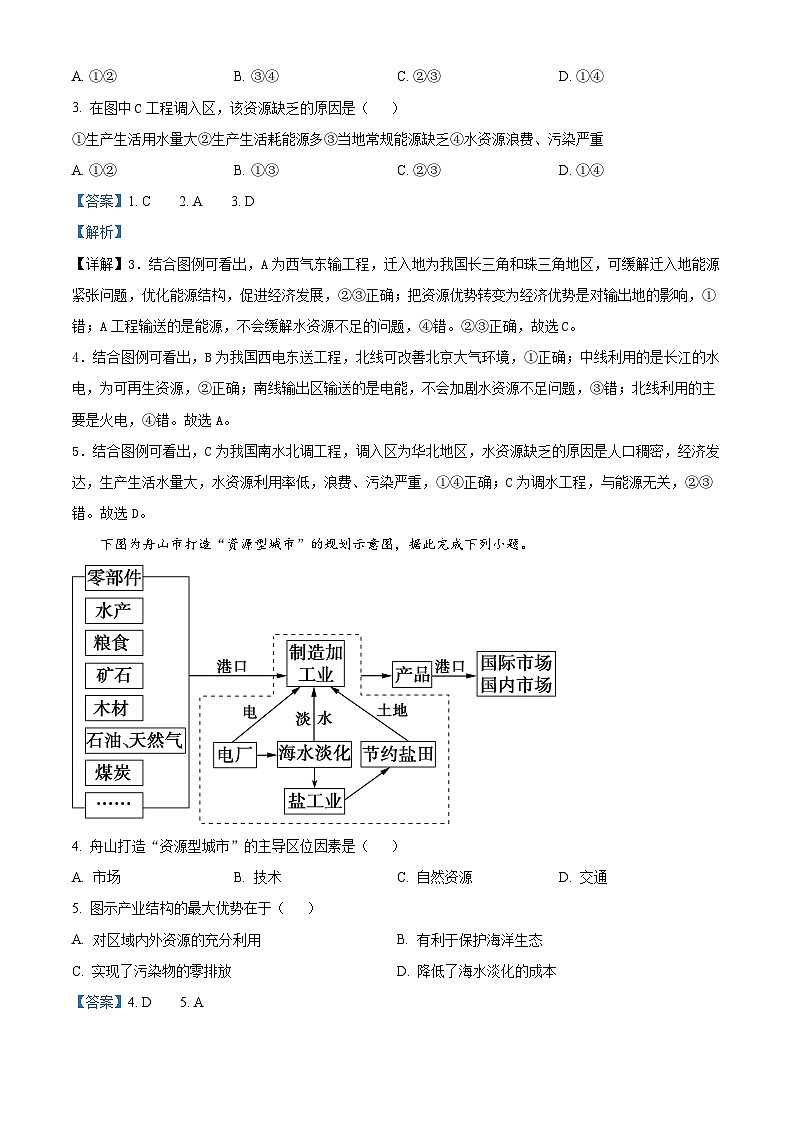 重庆市江津中学等七校2022-2023学年高二地理下学期期末联考试题（Word版附解析）02