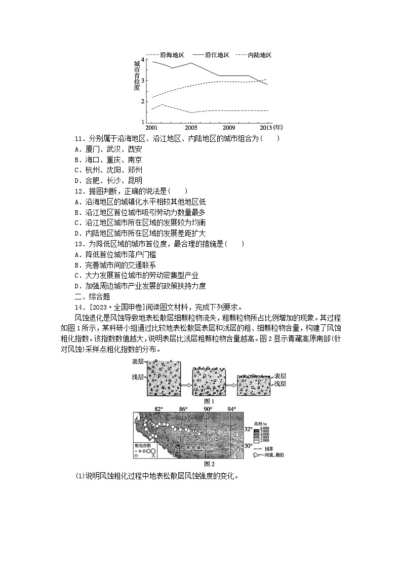 新高考2024版高考地理一轮复习微专题小练习专练65区域发展第3页